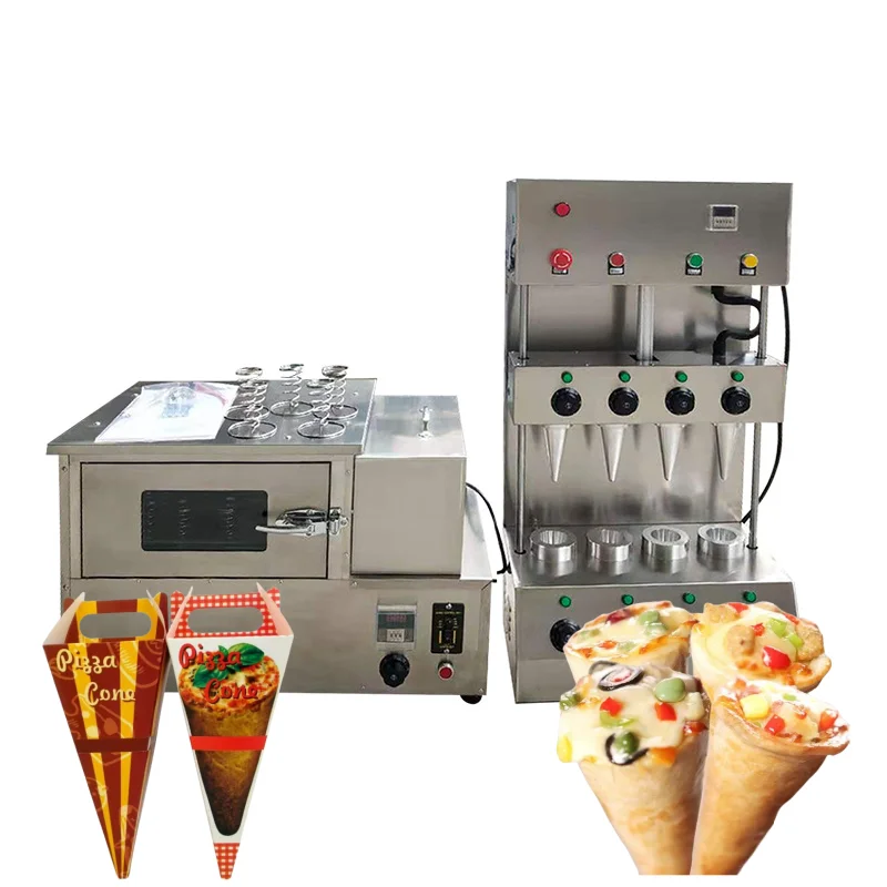 Electric pizza cone maker machine Rotary Pizza Cone Oven Pizza Cone Warmer Showcase With Production Line