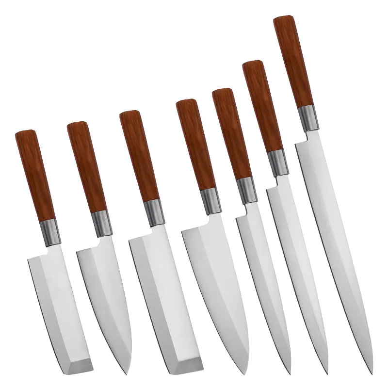 12 inch Japanese Sashimi Gyuto Kitchen Knife Usuba Deba Knife with Maple Wood Handle