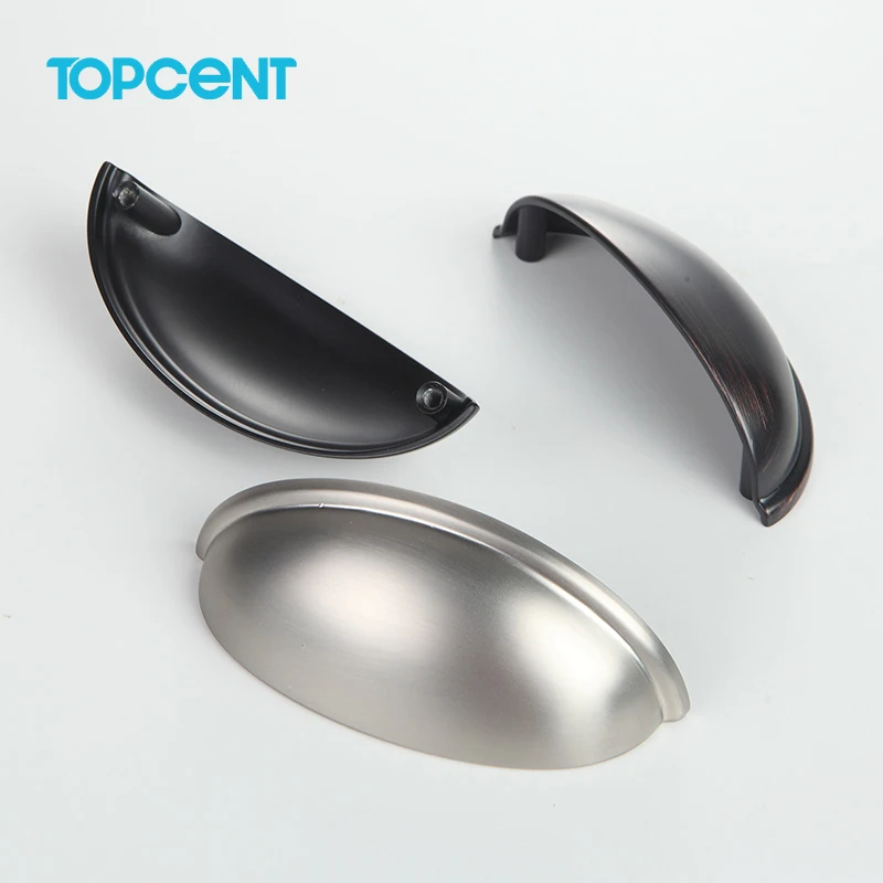 Topcent Retro Metal Kitchen Drawer Handle Furniture Cupboard Door Antique Shell Vintage Cabinet Cup Pull Handle