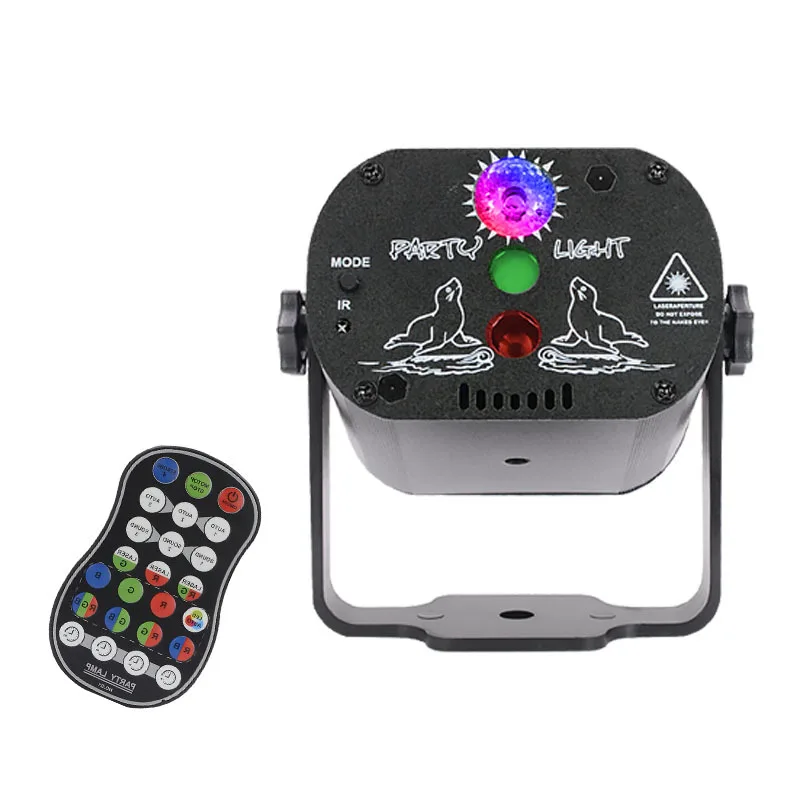 Mini Laser Projector Lazer DJ Night Club Beam Lights Disco Party Lighting RGB Led Stage Lights With Remote Control For KTV Party