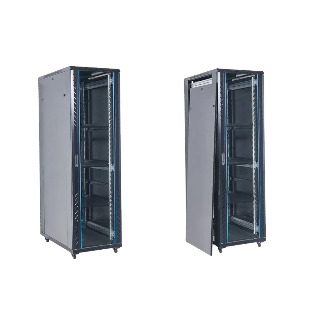 Factory Wholesaling 600mm*1000mm*42U  Telecom Steel Enclosure Box Power Distribution Flat Pack Server 42U Network Cabinet