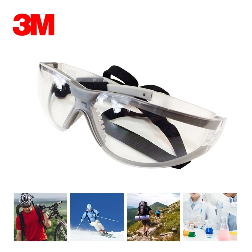 3M 11394 Safety Glasses Goggles Anti-Fog Antisand Windproof Dust Resistant Transparent Glasses Protective Working Eyewear