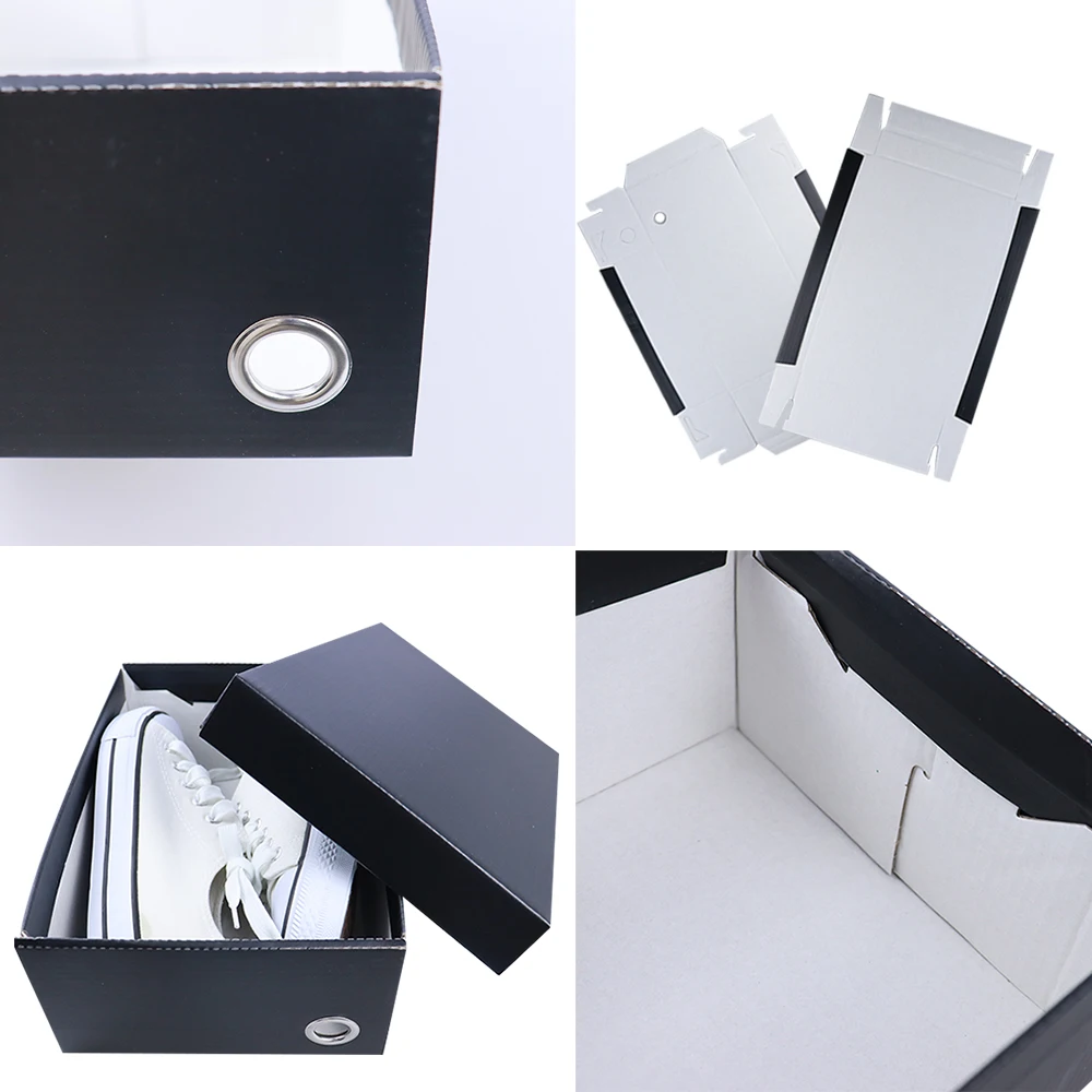 Wholesale Custom Logo Lid and Bottom Shoe Box New Design Paper Sneaker Storage Shoe Packaging Paper Box
