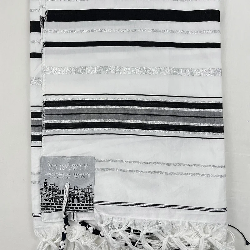 NEW Talit Prayer Shawl 180 x 50 cm (70 x 21) Inch Israel Judaical Tallit for Christian Jewish Prayer