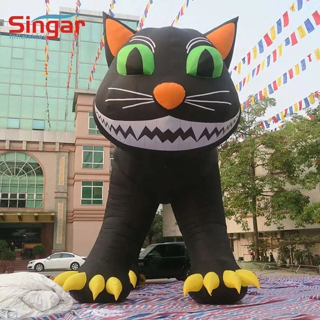 Giant Halloween decorations custom inflatable cat cartoon for outdoor yard decoration