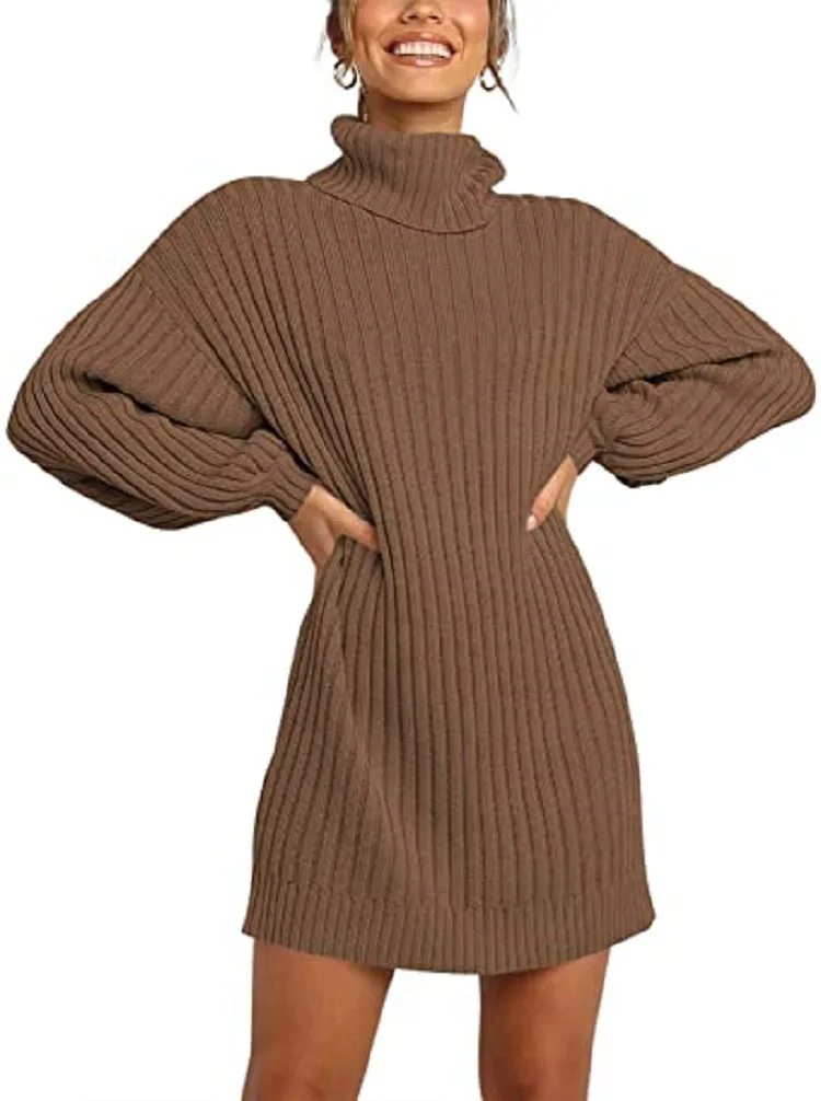 RTS Wholesale Spring  Fall long Sleeve Womens Sweaters Knitwear Women Oversized Sweater Dress