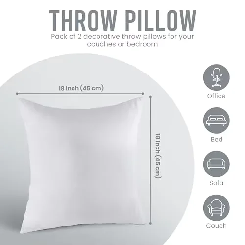 Quilted White Sofa Cushion Insert Lumbar Decor Pillow Core with Quilted Technique