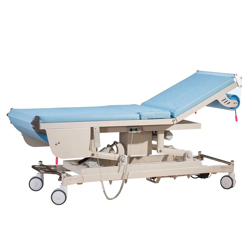 Electric Remote Control Adjustable Medical Ultrasound Examination Bed