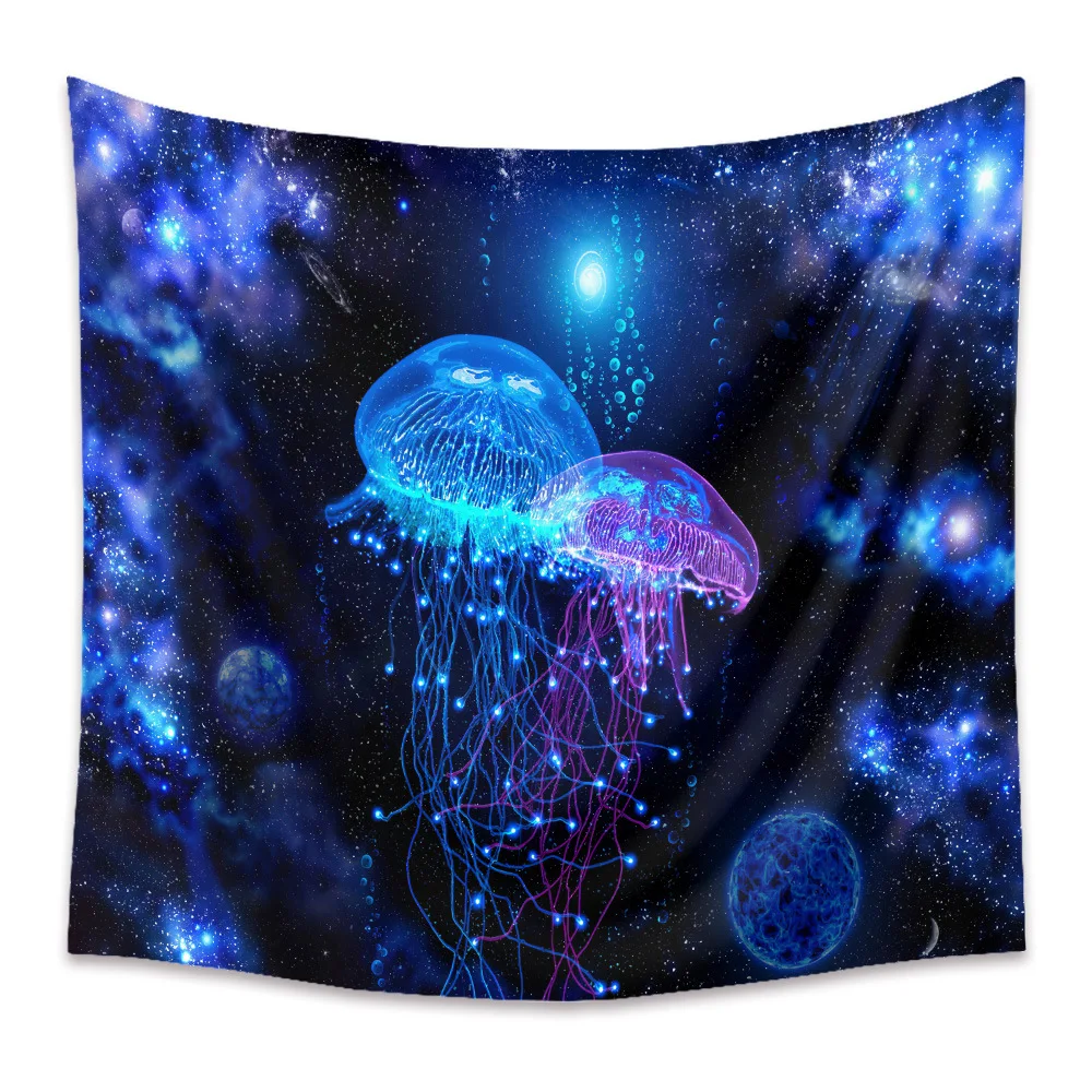 New Mushroom Tapestry Underwater World Jellyfish Tapestry Background Cloth Hanging Cloth Sofa Hanging Picture