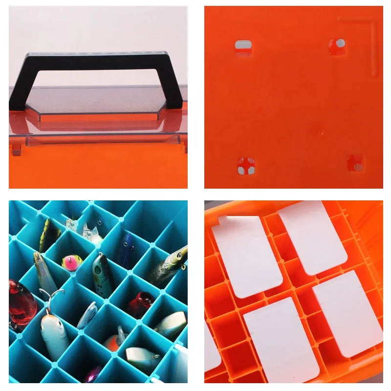 OEM and on stocks five-color 52-grid portable frosted bait box accessories storage box deepening bait box