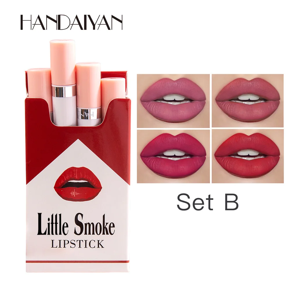 New Arrival Velvet Smoke Cigarette Lipstick Tube Dumb Light Cigarettes Lipstick