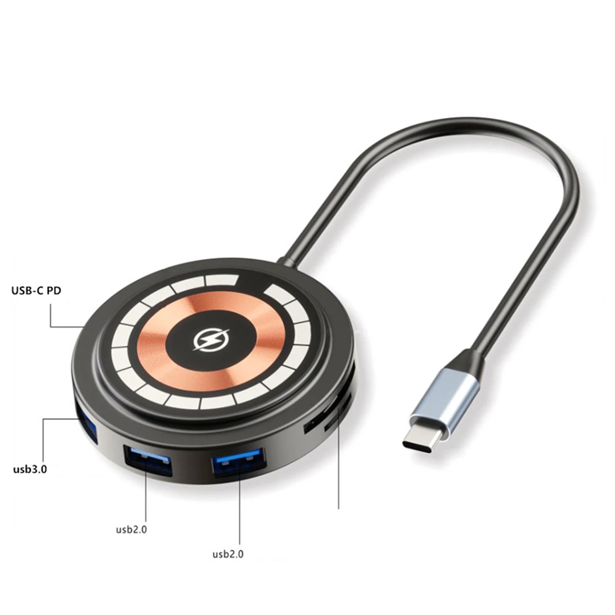 Wireless Charging Hub With Multi USB Charger Ports Desktop Wall Charge Stand Organizer