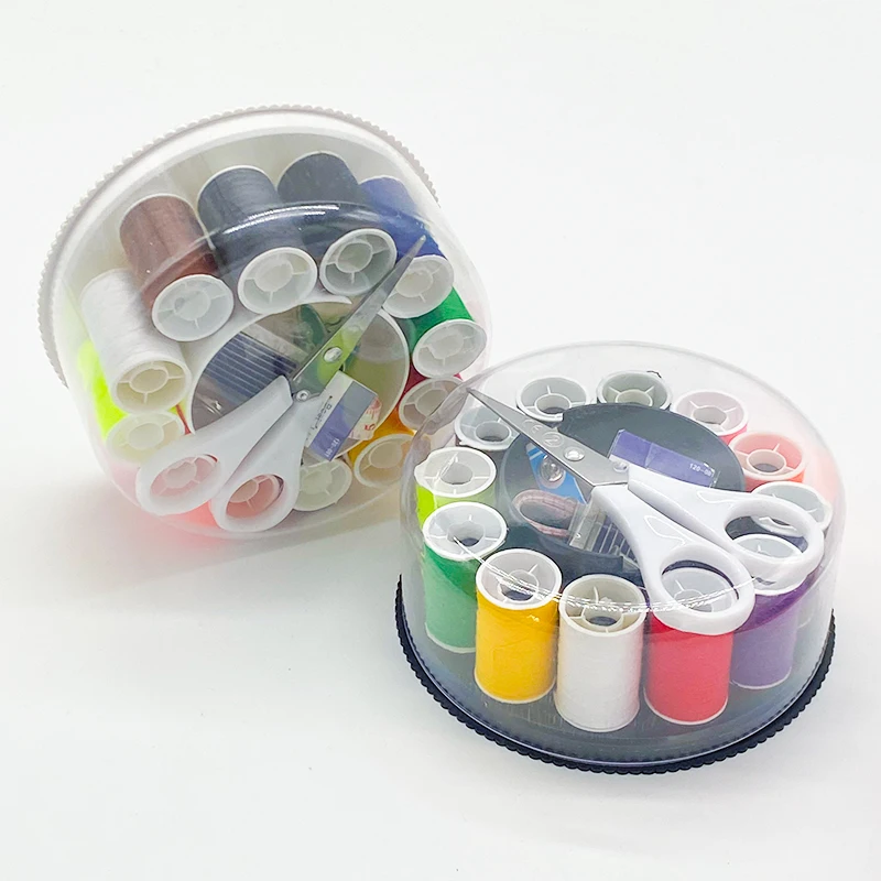 Portable sewing box set for practical thimble cross stitch sewing tools dormitory mini storage sewing box