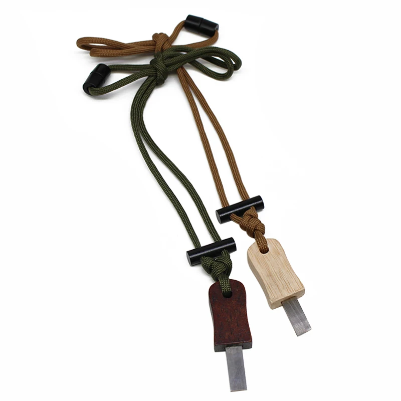 Factory Direct Survival Paracord Handcraft Handle HSS Striker Fire Starter Necklace for Backpacking