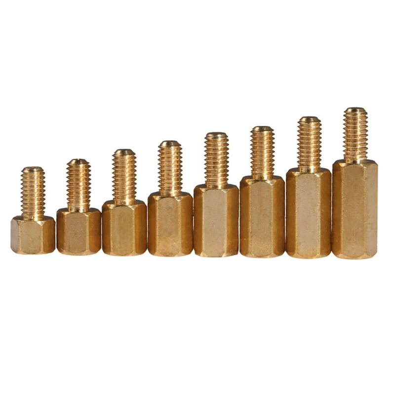 M3 Brass Threaded Hex Double Pass Spacer Copper Column Support Nut For PCB Board