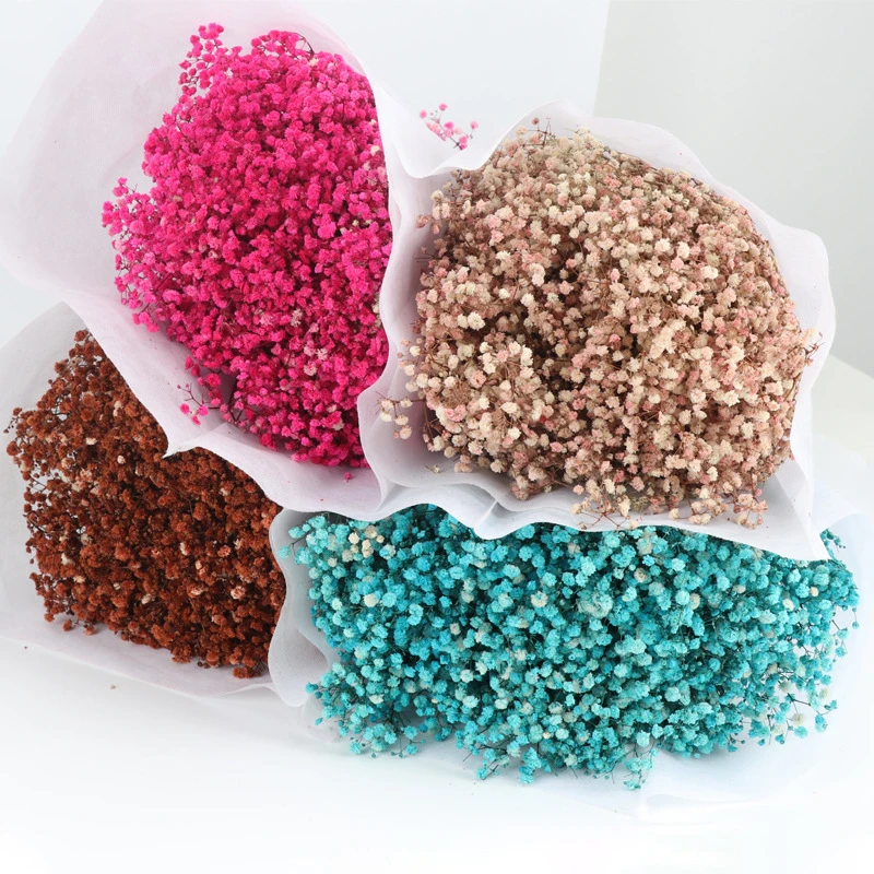 Gypsophila bouquet Preserved babys breath flowers white color dried flowers baby s breathe for wedding or house decoration