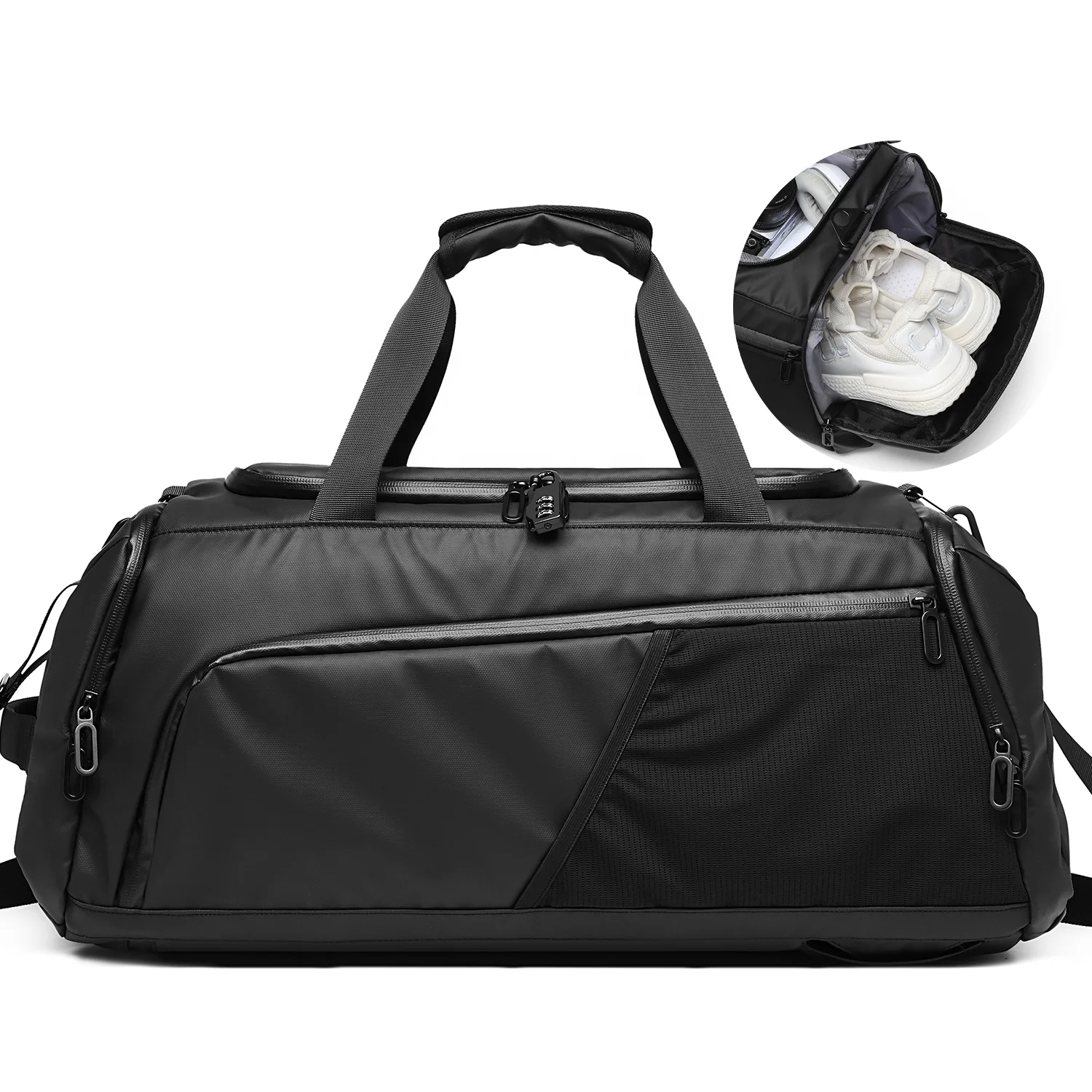  New arrivals anti-theft with lock waterproof duffel bag backpack weekend