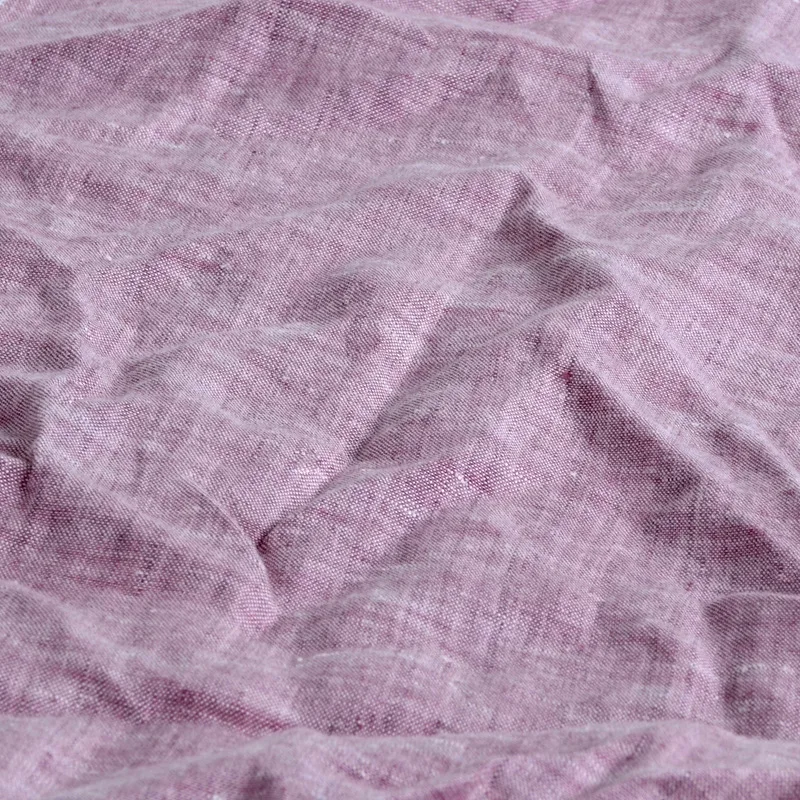 Solid Color Yarns Dyed 160gsm 100% Real Linen Bedding Fabric for Pillowcase and Bed Sheets