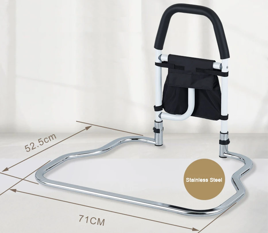 UZLQ-110033 New folding bedside handrail, stainless steel guardrail, bed assist frame, elderly fall prevention device