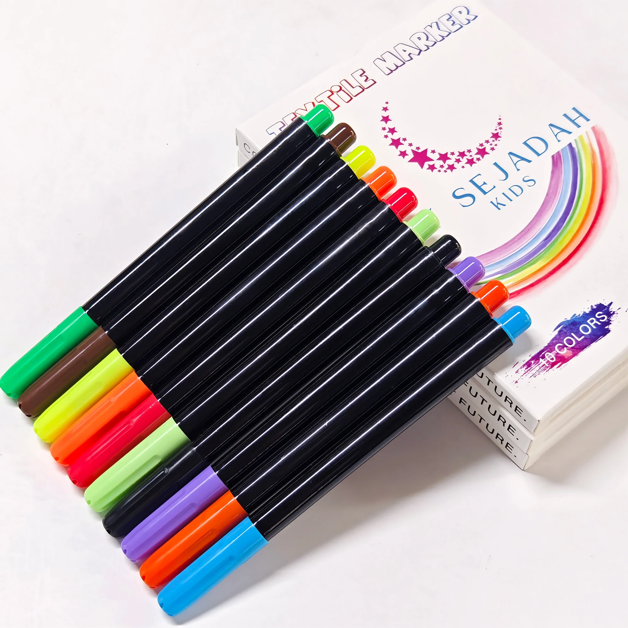 10 Assorted Color Permanent Fabric Markers Art Pen for Clothes & T-Shirts Markers for Painting on Fabric