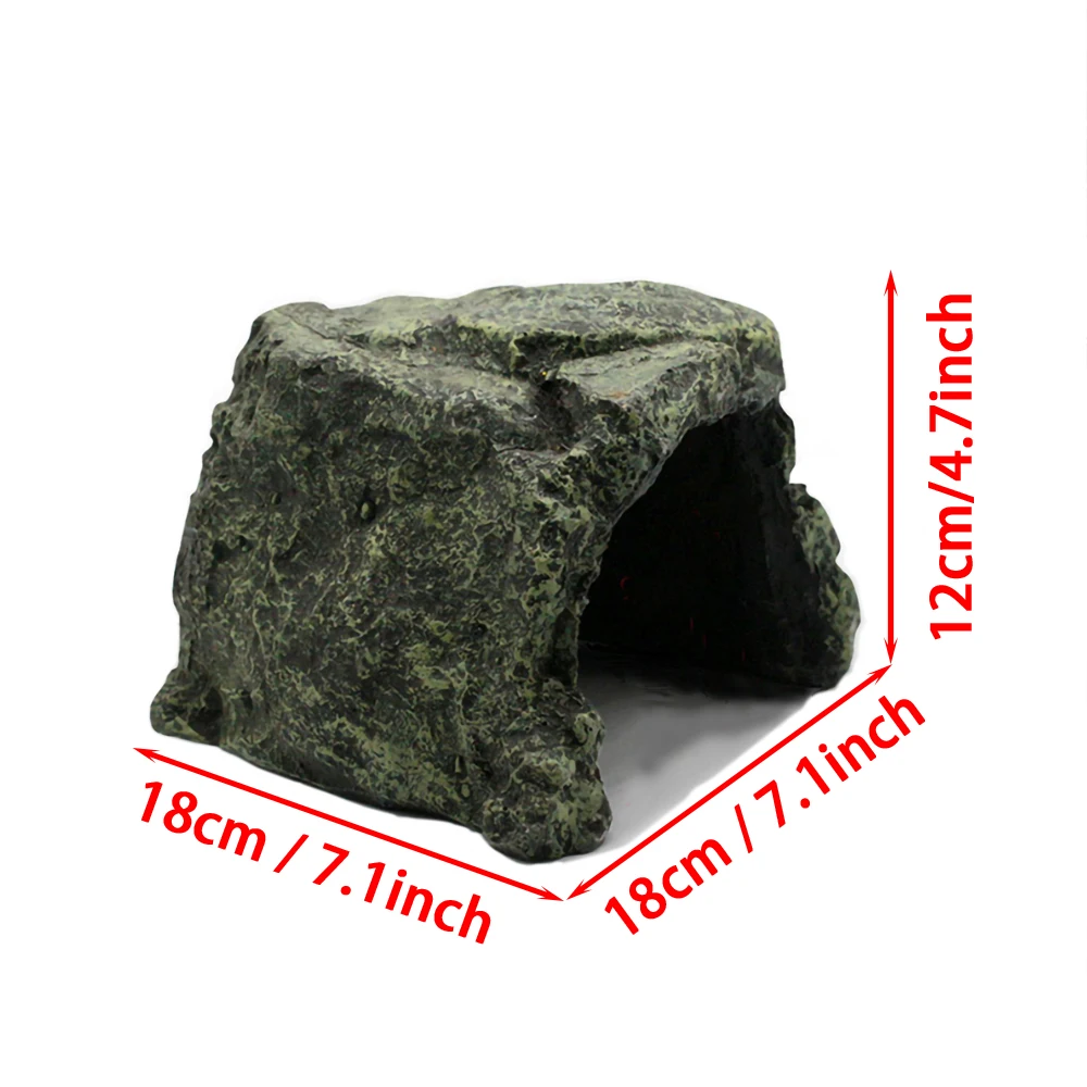 Resin Hide Habitat Decoration Lizards Spider Turtle Hideout Crab House Reptile Rock Hide Cave
