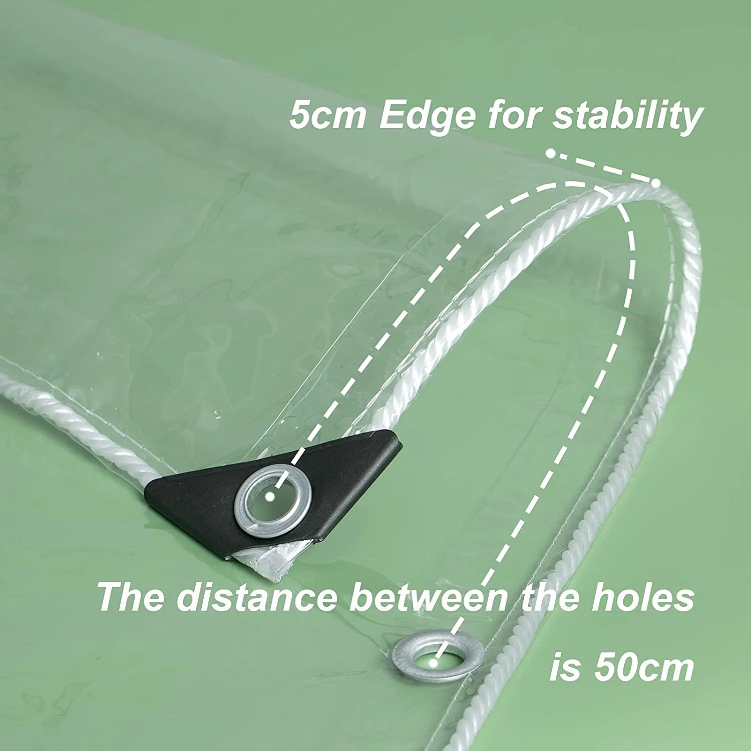 Factory-direct Waterproof PVC Transparent Tarp Tear Resistant Clear Heavy Duty Tarp