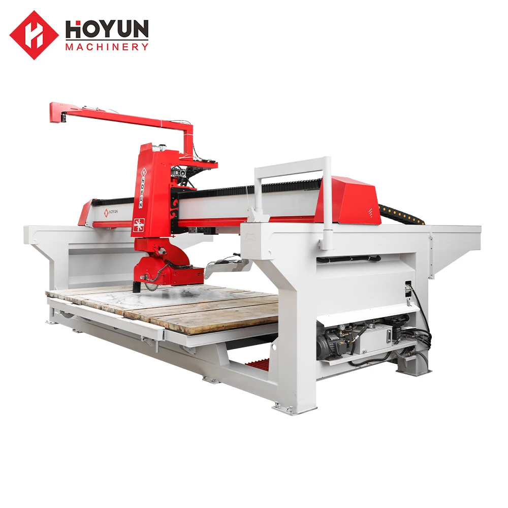 Hoongyi cnc stone cutting engraving machine 5 +1 Axis Bridge Saw plus milling sink cutting machine