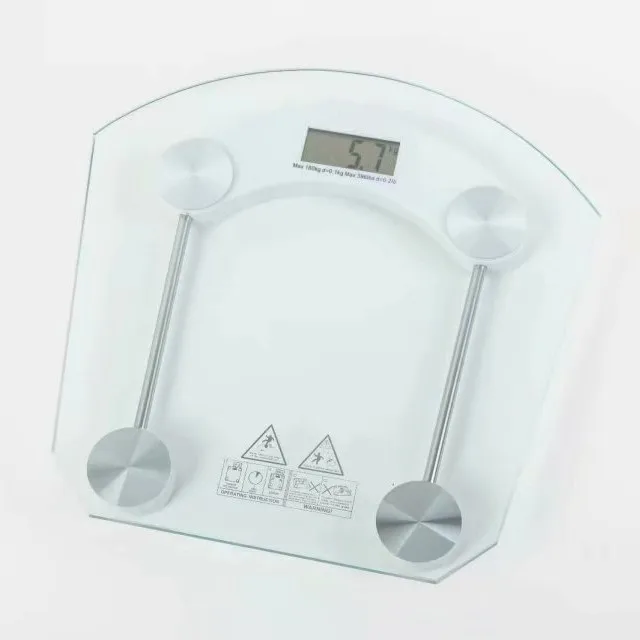 
High Quality Electronic Ergonomic Design Smart Accurate Measurement High-Strength Tempered Glass Bathroom Scale Square Type 
