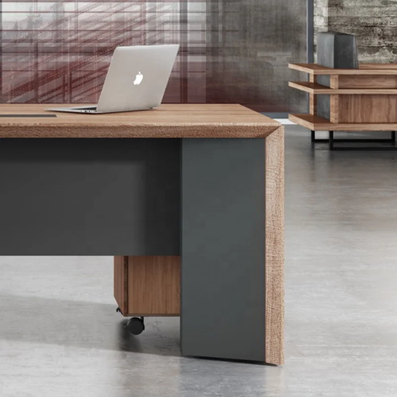 Офисная мебель в промышленном стиле стол руководителя WESOME деревянная коммерческая современная для кабинета раздвижная