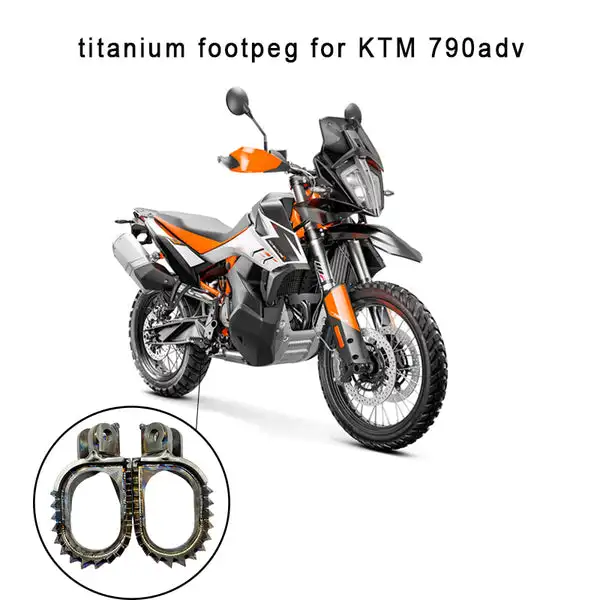 Aerospace titanium footrest for motorcycle KTM SX65