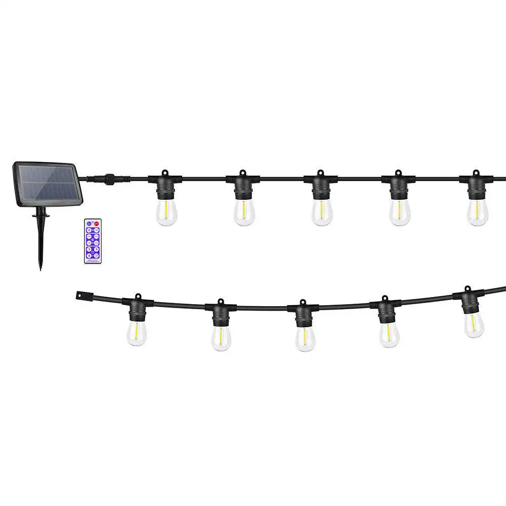 Vertak outdoor 2200mAh battery s14 string light heavy duty easy secure 3.7V solar string lights