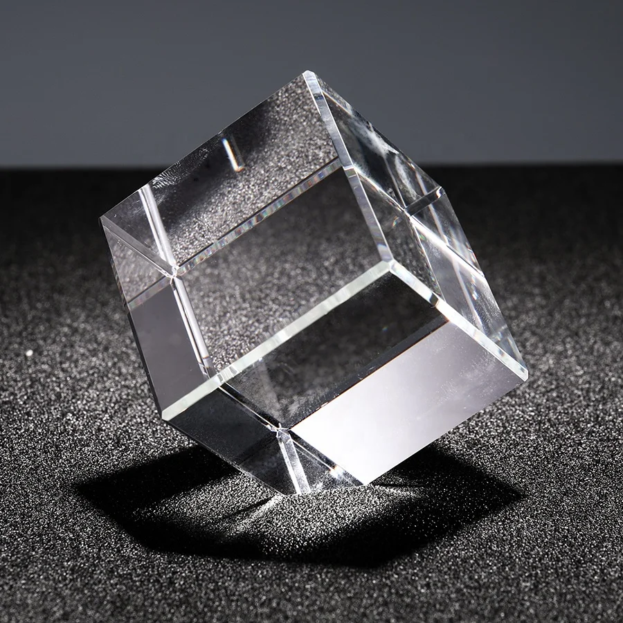 
Pujiang manufacturer top selling transparent 3D laser engraving blank crystal cube 