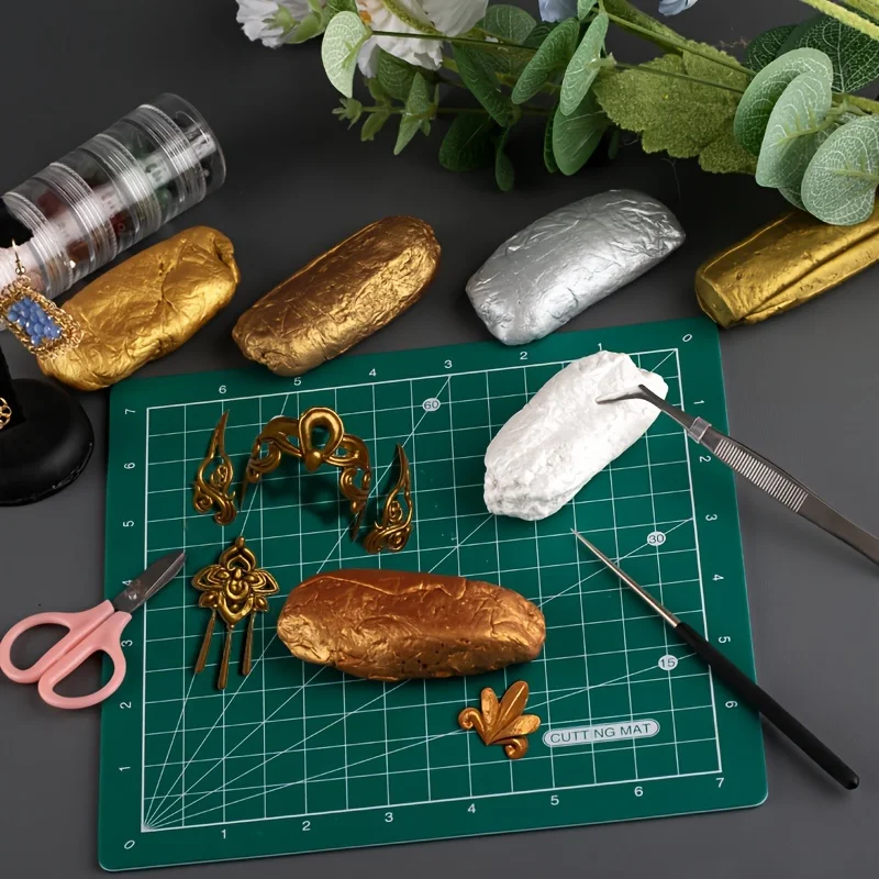 6 Colors Modeling Clay, Metallic Resin Clay, Resin Clay for DIY Handmade Doll and Pottery Sculptures Making