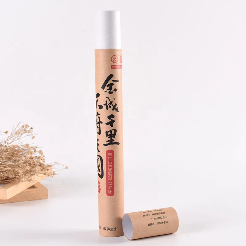 
Custom Poster Packaging Tube Postal Cardboard Poster Mailer Tube Packaging For Wallpaper Poster Mailing Tube 