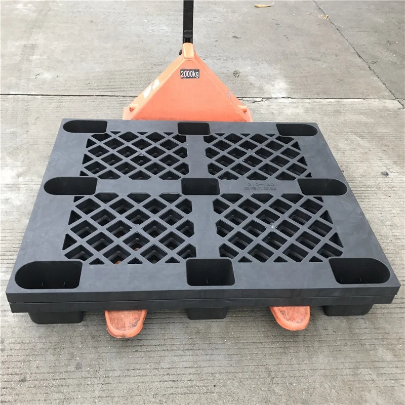 Factory price Export South Africa 1200*1000mm Economical One Way Shipping Pallet Black Nestable Plastic Pallets