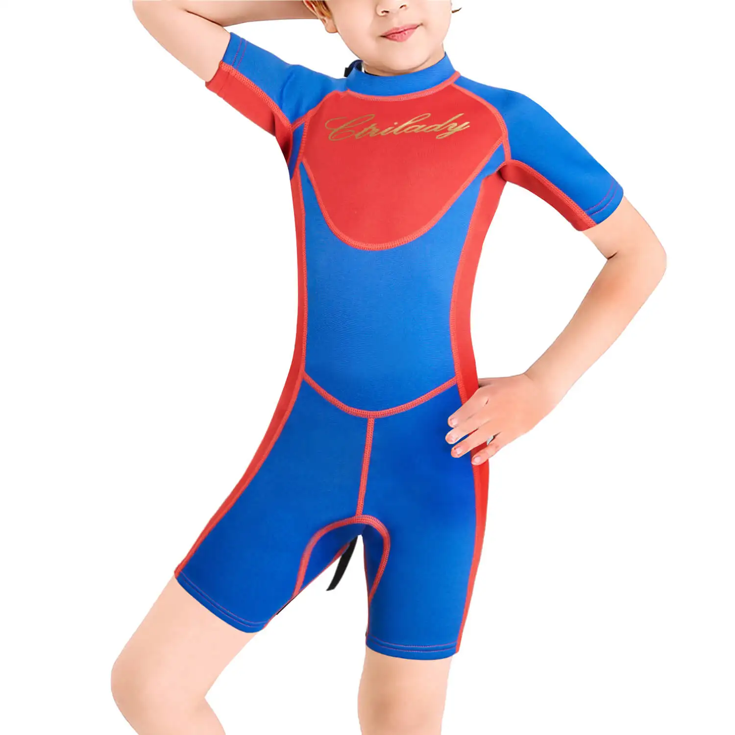 Slimming Bady Wetsuit Surfing Diving Suits Neoprene Children Wet Suit Full Body Red Zipper Kids Diving Surfing Wetsuit