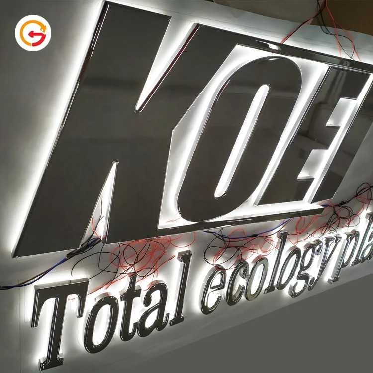 JAGUARSIGN Manufacturer Custom Illuminated 3D Chrome Letters & Numbers Company Back Light Chrome Letreros Luminosos