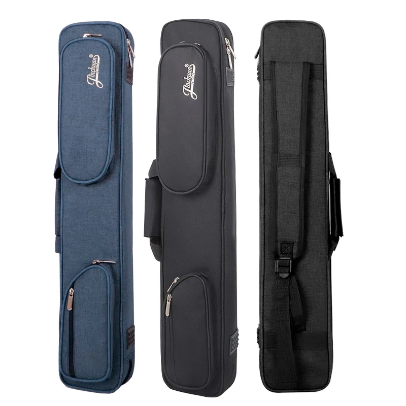Basic model can be customized simple 7 hole 3*4 waterproof fabric portable portable snooker cue bag soft billiard cue case