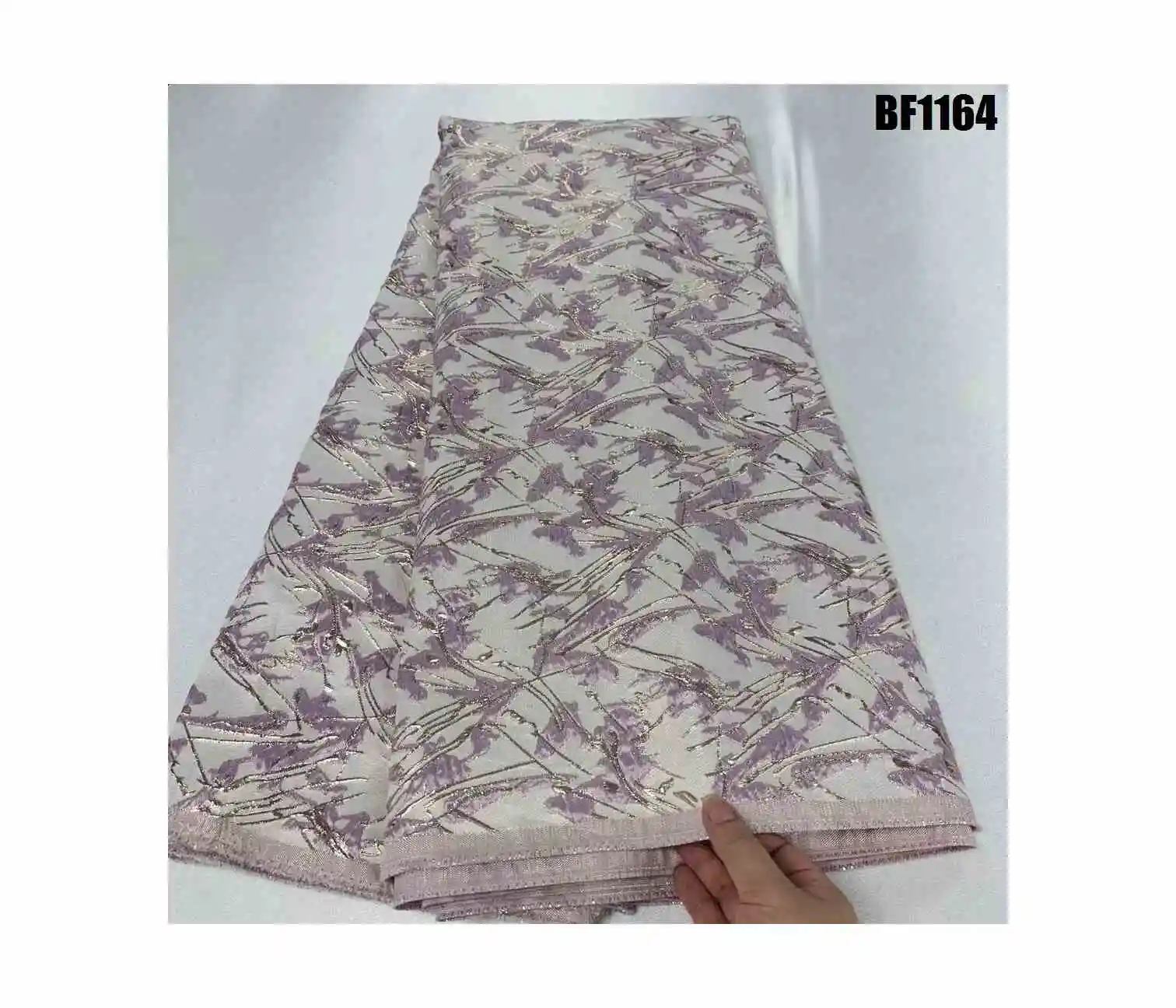 dress and scarf Jacquard Brocade  mh embroidery thread clothe material  fabric for party