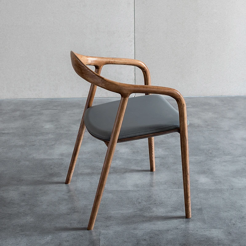 TPZ084 Wholesale luxury design restaurant modern solid wood armchair cafe hotel home furniture wooden dining chairs