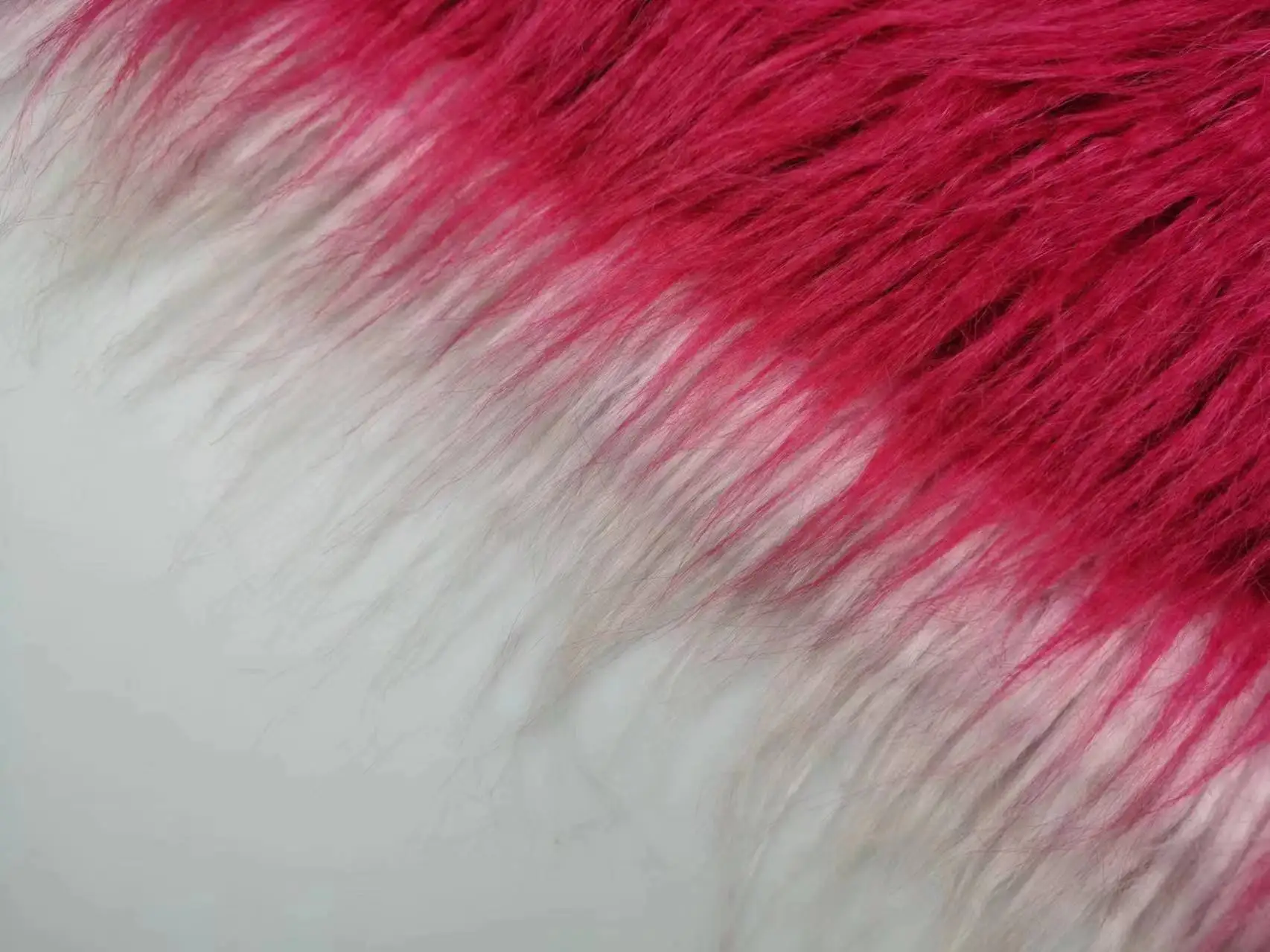 Gradient Jacquard High Pile Faux Fur Fabric for Garment/ Home Textile/ Toys