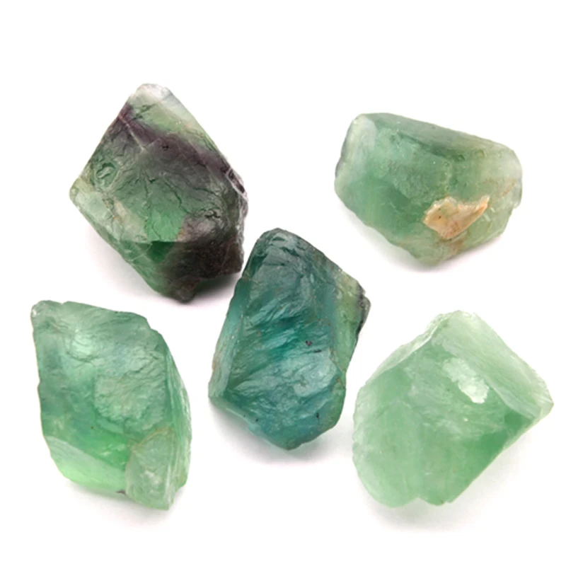 Wholesale natural green fluorite crystal crushed stone polished quartz large gravel healing stone for decoration