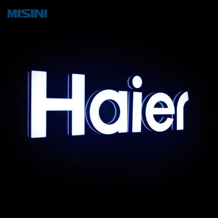 Wholesale Custom Led Electronic Signs  For Haier Shop Showcase Wall Signage Acrylic Luminous Letters Signboard