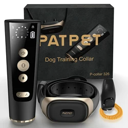 PATPET Shock Collar for Dog IPX7 Waterproof Clicker USB Electric Dog Training Collar with Remote 600m 900m