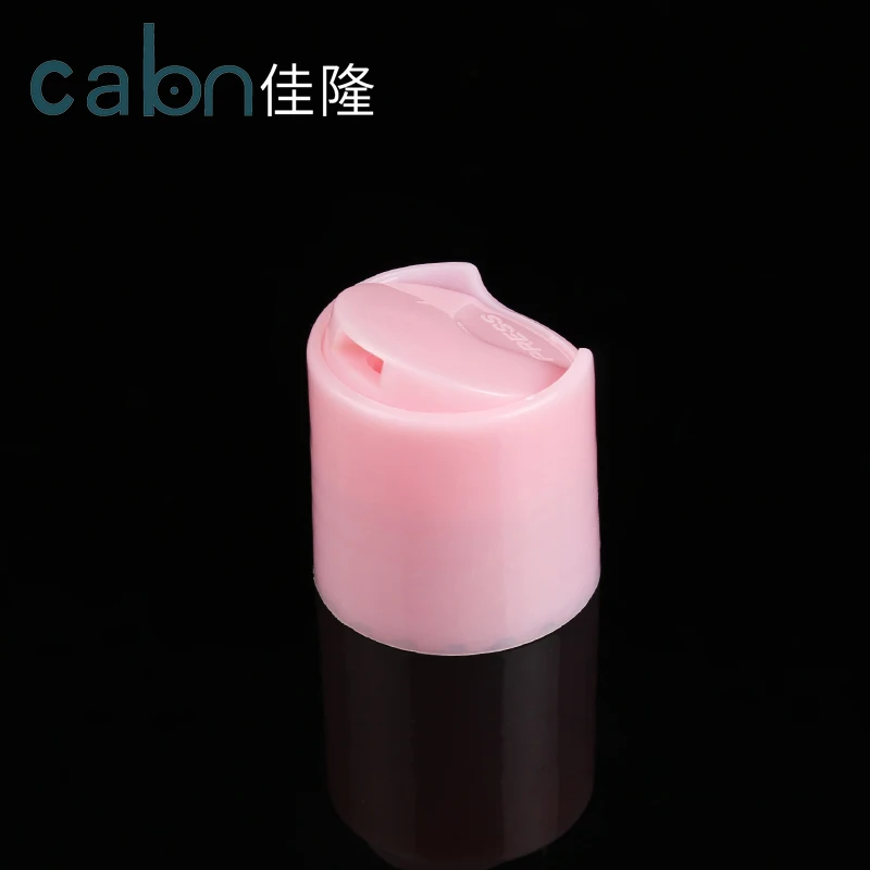 Customized plastic screw disc cap 24/410 pink disc top cap for liquid bottle