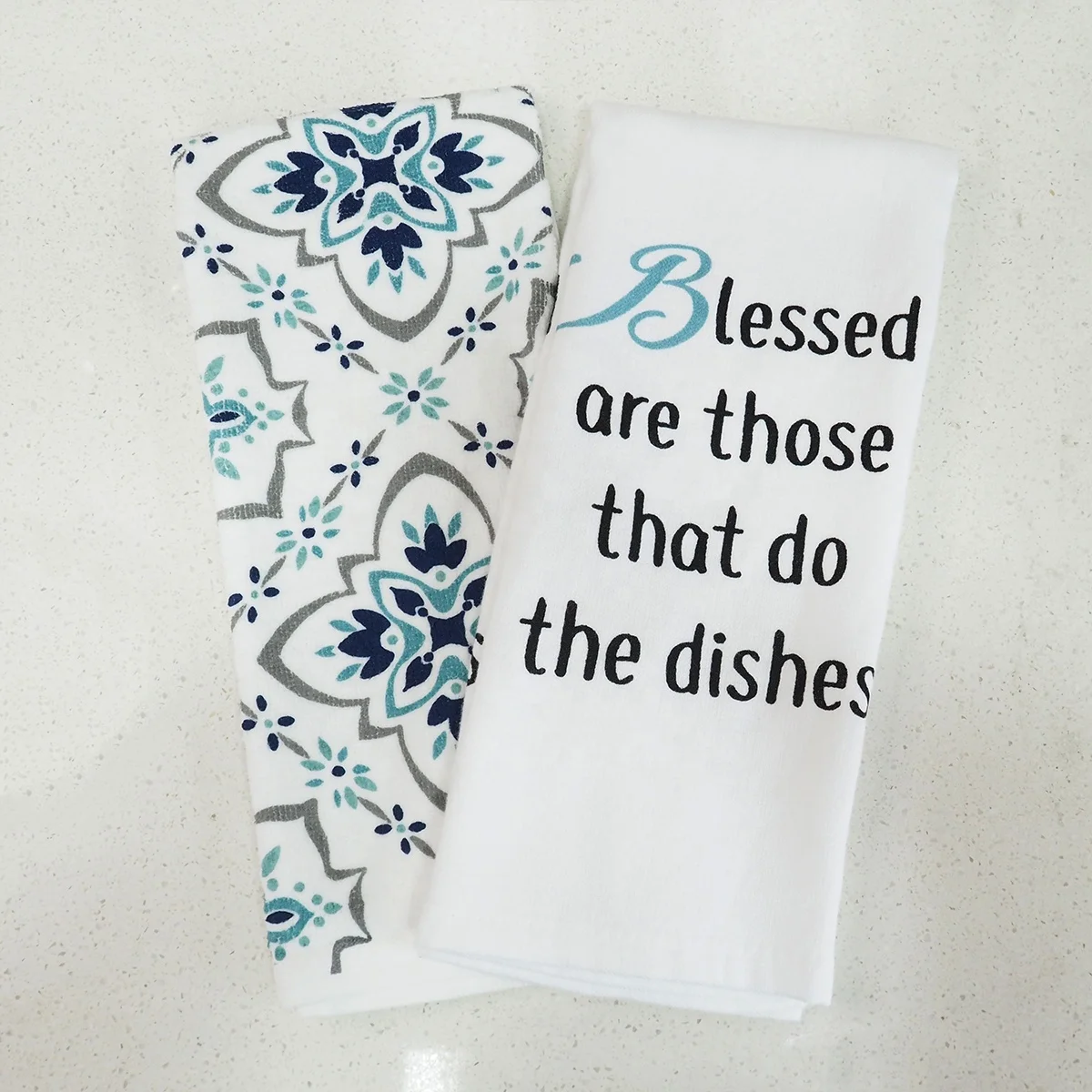 Кухонное махровое полотенце ручной работы из 100% хлопка с принтом