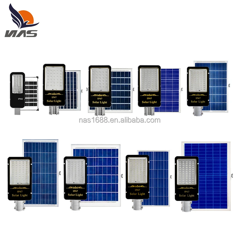 Smart auto dimming control high efficiency luces solares exterior panel with led solar street light