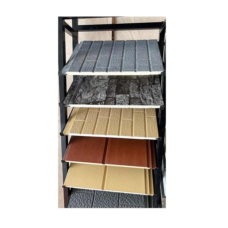 Fireproof rigid polyurethane PU foam Brick Sandwich Panel