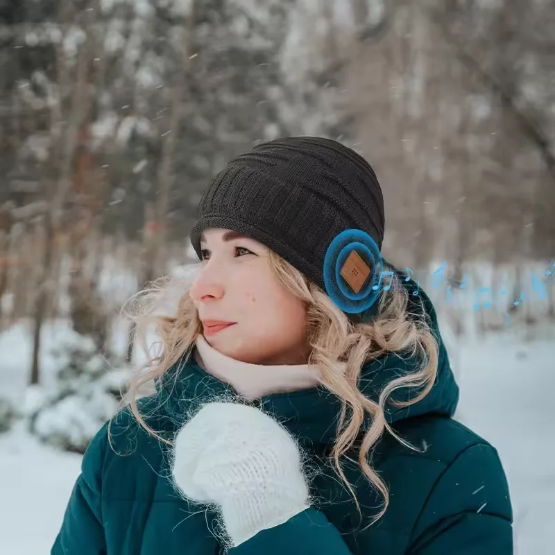 New Unisex Bluetooth Wireless Beanie Hat with Exquisite Packaging Wireless Winter Hats Cap Music Hat Beanie Winter Knit Cap