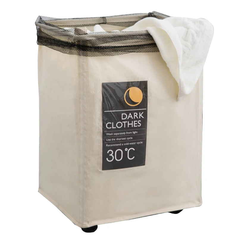 Cheap Square Collapsible Woven Double Laundry Hamper Laundry Basket Compartments On Wheels